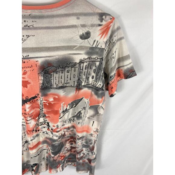 Bobby Chan Silk Paris Graphic Tshirt Size Small - Picture 5 of 7